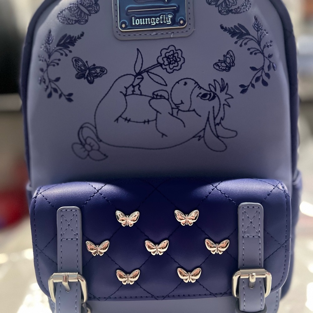Disney Loungefly Lavender Backpack with Floral Design